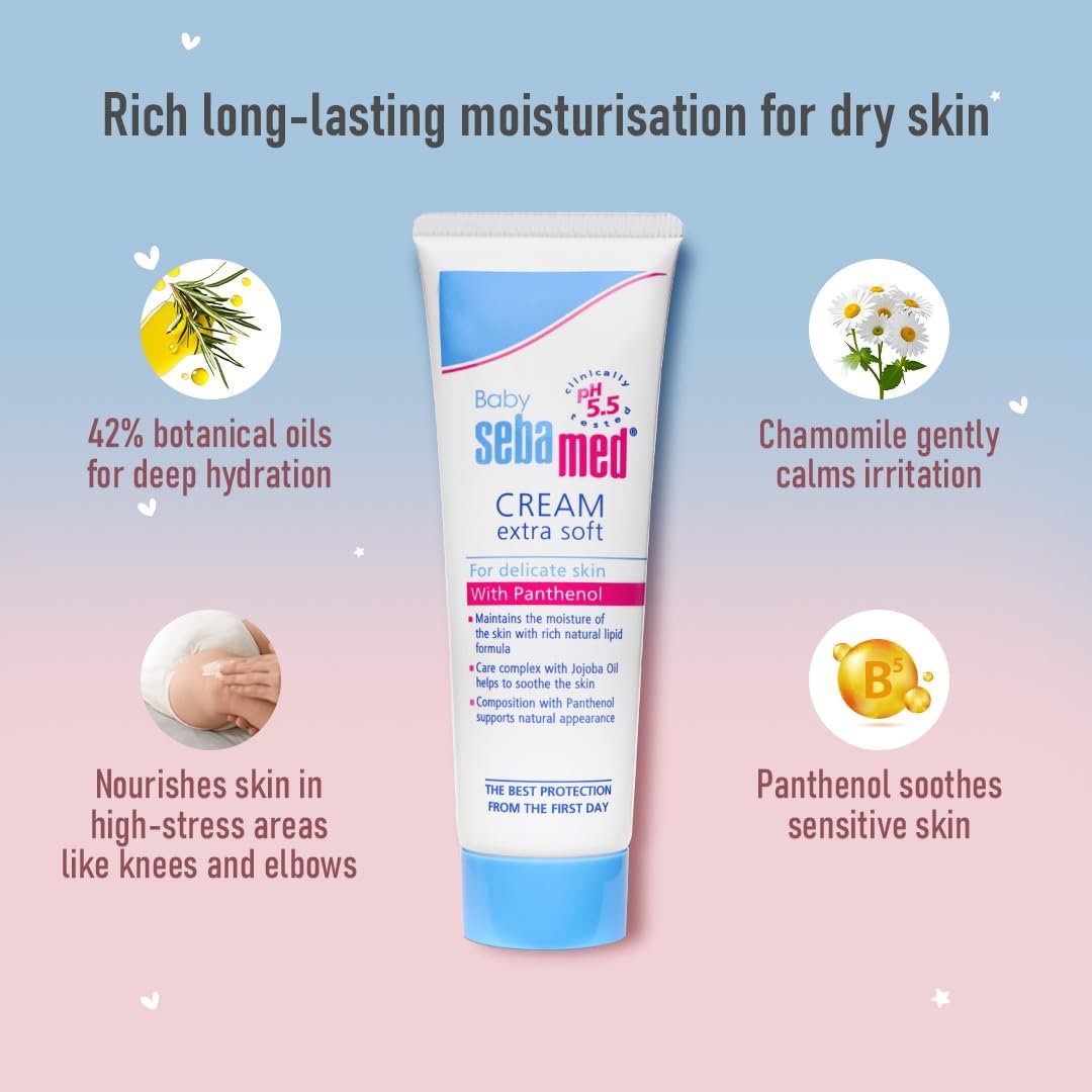 Sebamed Baby Cream Extra Soft|pH 5.5|Ideal for Dry Skin - Image 2